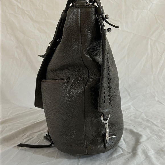 All Saints Small Fetch Leather Backpack in Forest Green - Picture 4 of 12